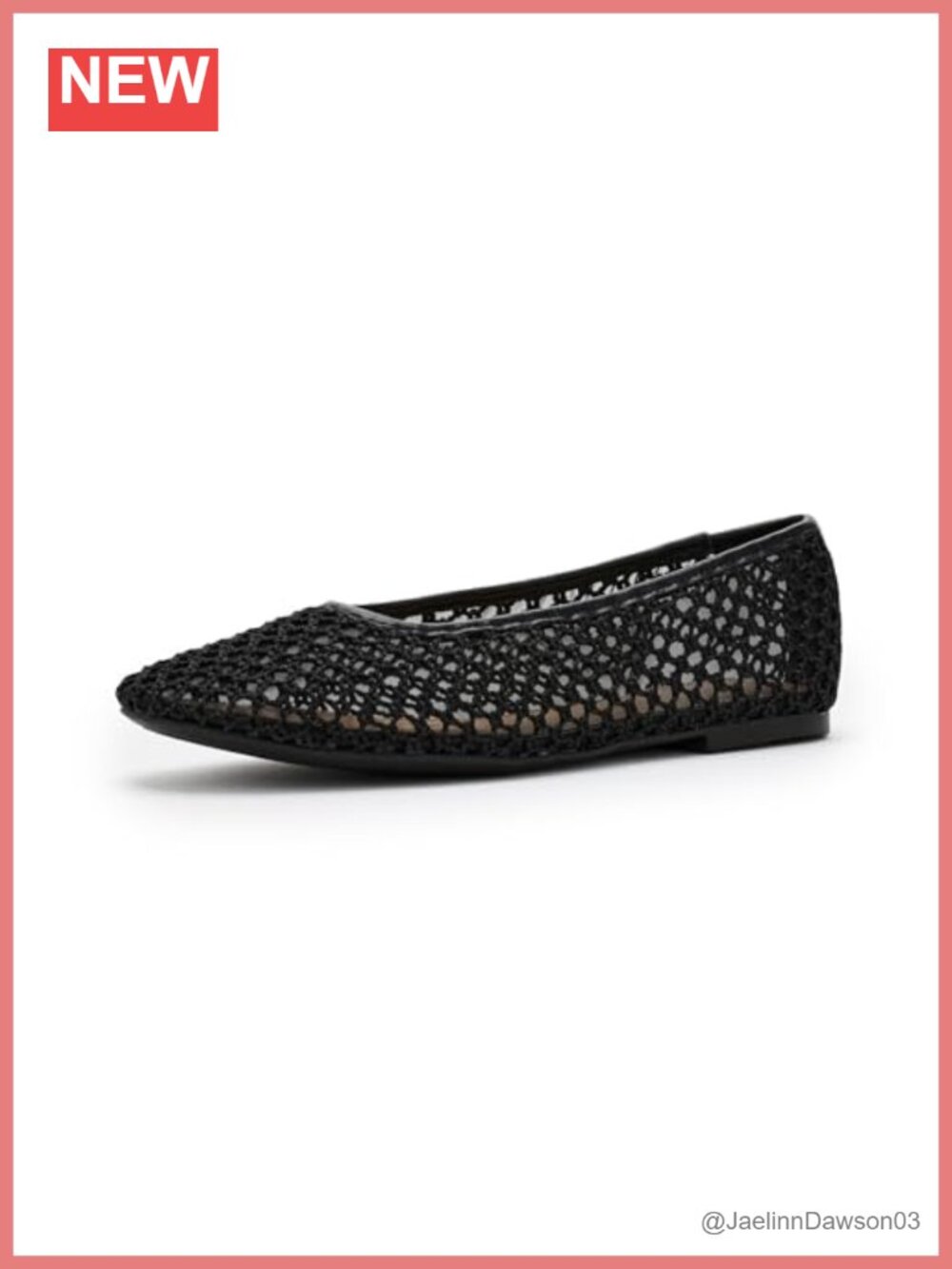 Calvin Klein Delicate Women's Ballet Flats Almond Toe Slip-On Mesh Synthetic